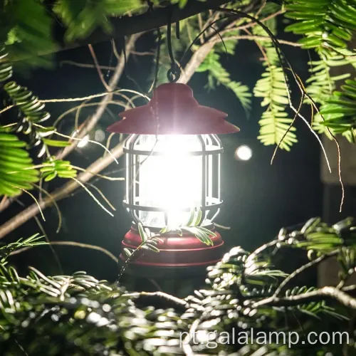 Luz de lanterna portátil recarregável com design retrô